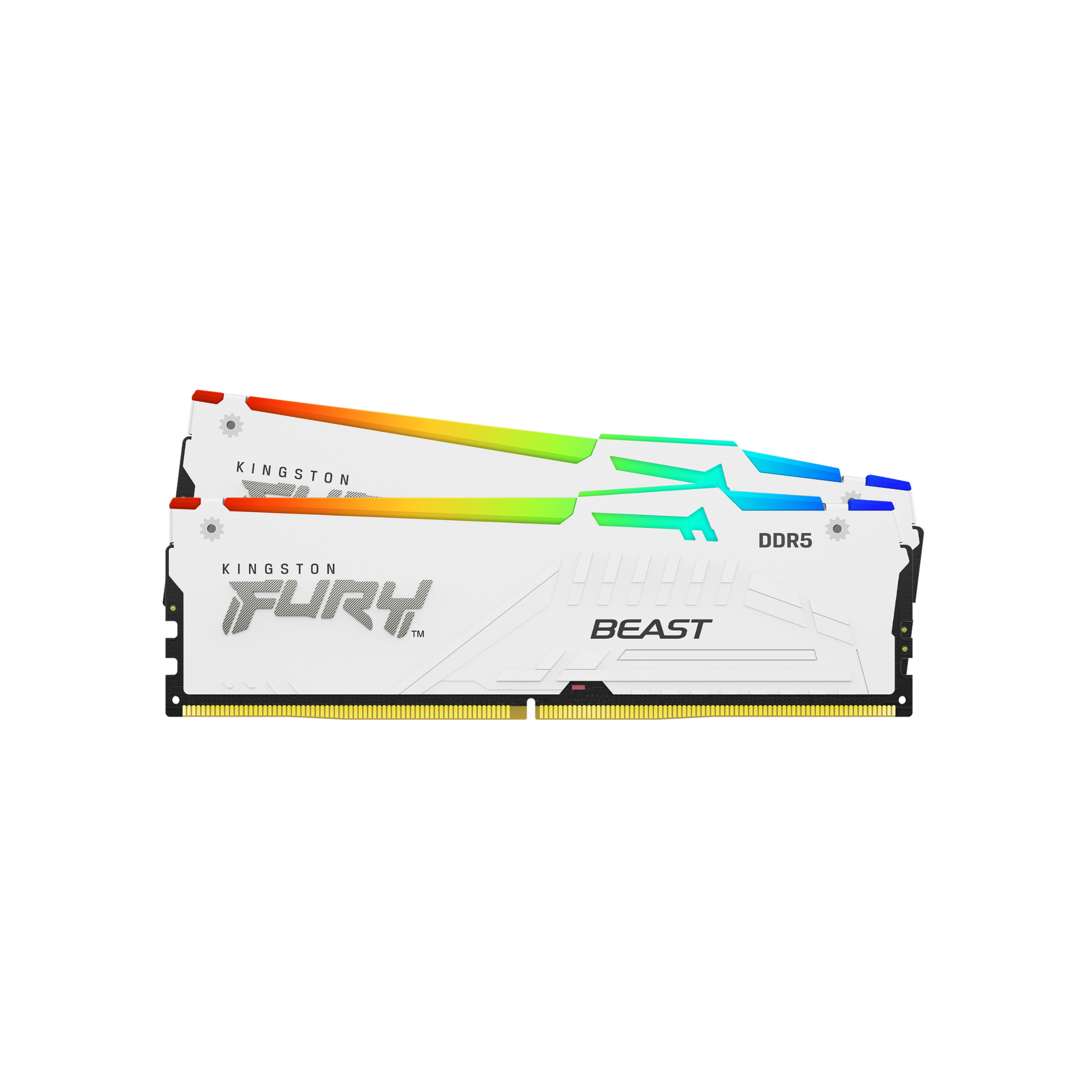 Kingston Kit of 2 FURY Beast DDR5 RGB 5200MHz KF552C40BWAK2/White