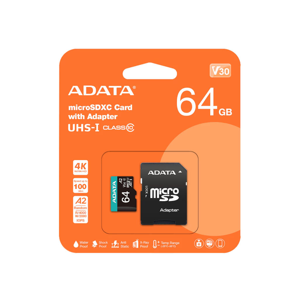 ADATA Premier Pro MicroSD U3 V30S R100/W85 With SD Adapter